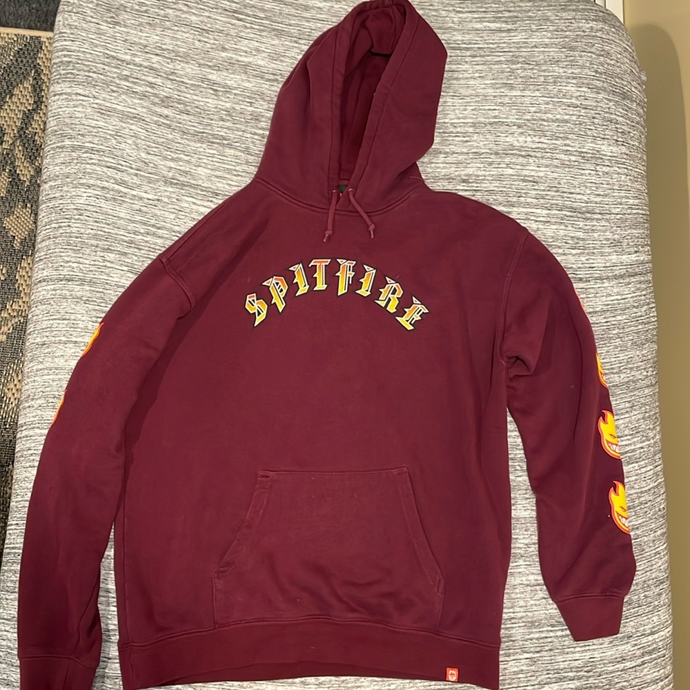 Spitfire hoodie xl maroon red extra large